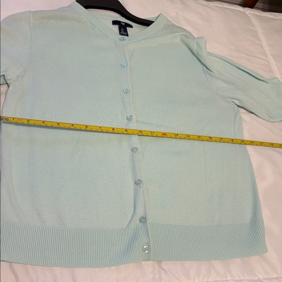 GAP Light Green 3/4 Length Sleeve Women's Cardigan Sweater - Picture 5 of 6